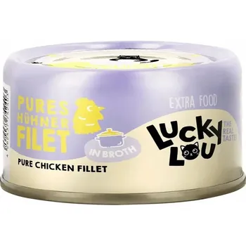 Krmivo pro kočku Lucky Lou Extrafood Kuřecí v bujónu pro kočky konzerva 70g
