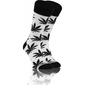 Dámské ponožky Sesto Senso Vtipné bavlněné ponožky barevné 35-38 list bílý