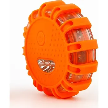 Osvětlení interiéru vozidel Nakida WL 9 – Výstražné LED světlo 12+3 LED, magnet, 9 režimů, oranžové (Výstražné světlo | LED výstražná svítilna 9 režimů | Varovné světlo | Magnetická základna | Nouzové světlo do auta | Signalizační maják oranžový | Blikačka)