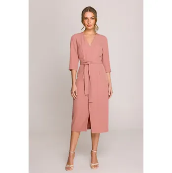 Dámské šaty Koktejlové midi šaty Stylove s přehozem, velikost XXL