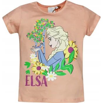 Dívčí tričko FROZEN LEDOVÉ KRÁLOVSTVÍ DISNEY TRIČKO S KRÁTKÝM RUKÁVEM PRO DÍVKU 128