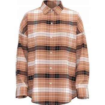 Dámské pyžamo Košile od pyžama z modalu a bavlny Victoria's Secret hnědá kostka S (M)