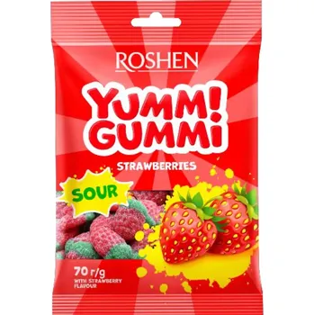 Bonbon Yummi Želé Bonbony Jahody Roshen 70 g