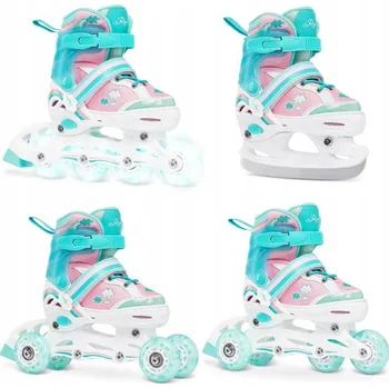 Kolečkové brusle Raven Zoya Mint 4v1 EU 30-33, dámský (se zoubky) + DÁREK