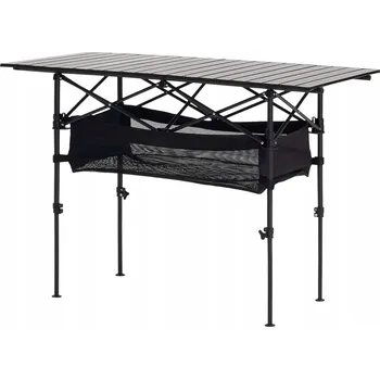 Zahradní stůl SucceBuy Skládací piknikový stůl černý 120 cm hliníkový na pláž