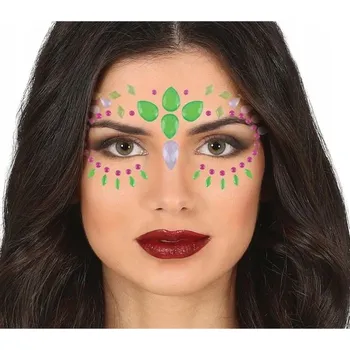 Samolepky Šperky Dekorace na obličej Pod oči NEONOVÉ KŘIŠŤÁLY Karneval ples