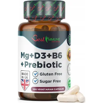 Mléčnan Hořečnatý Vitaminy B6 D3 Inulin Pokročilý Komplex s Prebiotikem