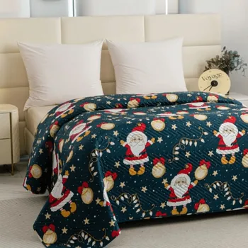 Přehoz na lůžko Přehoz na postel SANTA, modrý Rozměr: 200 x 220 cm