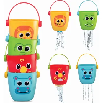 Hračka pro nejmenší Hračka do koupele Kyblíčky zvířátka Dumel