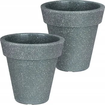 Květináč Květináč plast šedý MatMay 30,5 cm x 30,5 x 30,5 cm