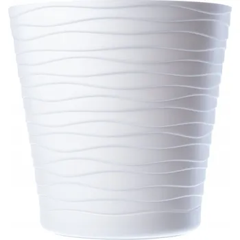 Květináč Květináč plast bílý Kadax 17 cm x 17 x 17 cm