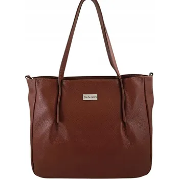 Kabelka Barberinis shopper kabelka z pravé kůže hnědá