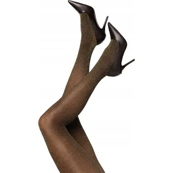 Podprsenka Vzorované Punčocháče Mona SHINE 30den černo-zlaté velikost 3