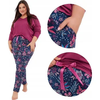 Dámské pyžamo Italian Fashion dámské pyžamo bavlna fialové velikost 3XL