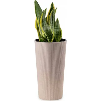 Květináč Květináč plast béžový HowHomely 36,4 cm x 19,6 cm x 36,4 cm