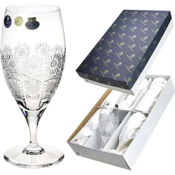 Sklenice Broušené skleničky na pivo - 400 ml - Bohatý brus 500PK - sada 6 ks