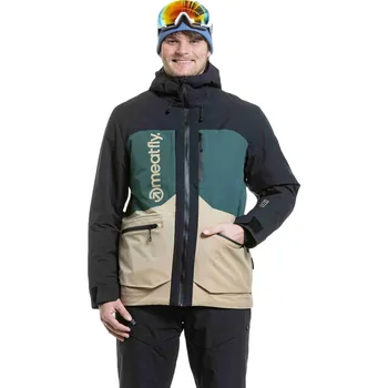 Pánská bunda Meatfly Manifold Black/Safari 25/26 L