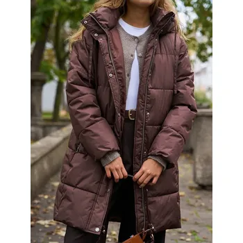 Sinsay - Prošívaný kabát - hnědá - 598FH-82X - 598FH-82X-XXL