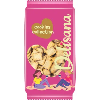 Delisana Křehké sušenky Delicpolki s polevou 450g