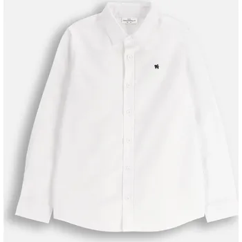 Pánská košile Coccodrillo dětská košile s dlouhým rukávem bavlna bílá, velikost 122