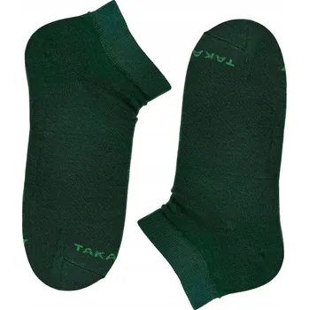 Pánské ponožky Tmavě zelené kotníkové ponožky z organické bavlny TakaPara velikost 36-40