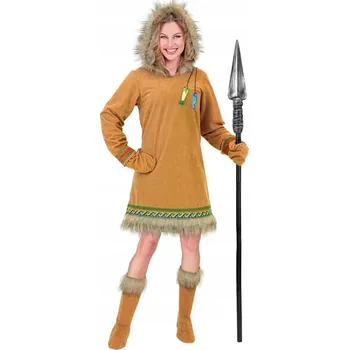 Karnevalový kostým KOSTÝM ESKYMÁK ESKYMAČKA INUITKA KARNEVALOVÝ KOSTÝM PRO DOSPĚLÉ XS