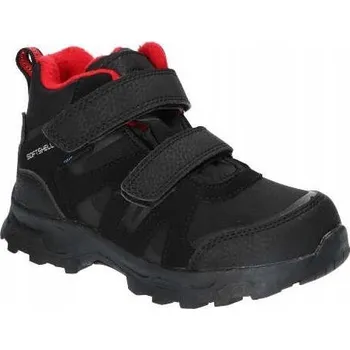 Dívčí zimní obuv AMERICAN CLUB ZIMNÍ BOTY SOFTSHELL ČERNÉ ČERVENÉ VEL. 30