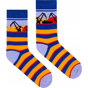 Dámské oblečení KABAK Ponožky Jeřáby z loděnice 36-41 vícebarevné, velikost 36-40