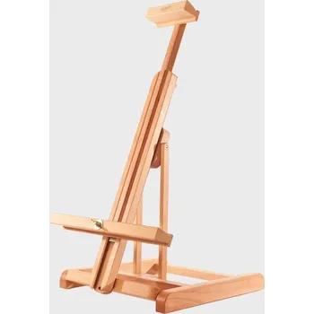 Malířský stojan Stolní malířský stojan z bukového dřeva pro olej a akvarel – 105 cm