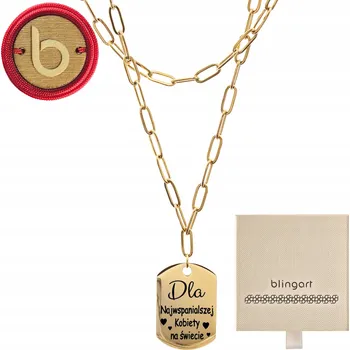 Náhrdelník S gravírováním náhrdelník, ocel 316L, destička, řetízek DÁREK PRO NI