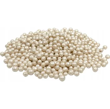 Jedlá dekorace na dort Cukrový posyp na dort , bílé perly, 50g