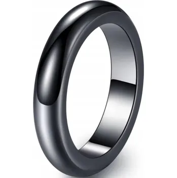 Prsten Snubní Prstýnek s hematitem Moderní Elegantní odolný prsten