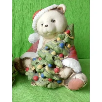 Zahradní dekorace Medvídek Teo malý se stromečkem - P