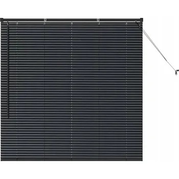 Žaluzie Okenní žaluzie se závěsy Černá Hliník