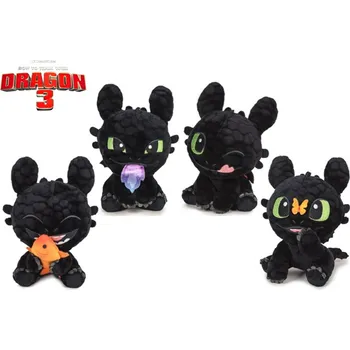 plyšák Play by Play Plyšový drak Bezzubka - 30 cm 4 druhy - Jak vycvičit draka 3 Bezzubka: s motýlem