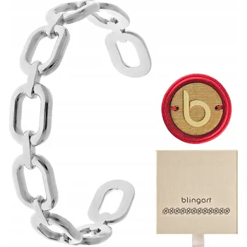 Náramek Dámský náramek bangle nastavitelný stříbrný ocel BLINGART