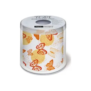 Toaletní papír Toaletní papír s potiskem - Farfalle orange - MOTÝLCI