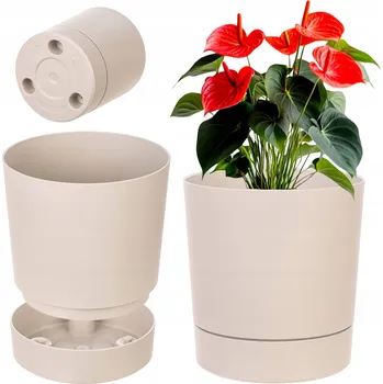 Květináč Plast Květináč Kadax béžový 20 cm x 20 x 21 cm