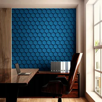 Obraz 3D Nástěnný Panel HONEYCOMB TYRKYSOVÝ - Odolný a Praktický Korkový Obklad