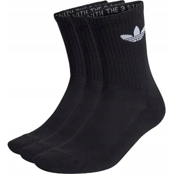 Adidas Ponožky Cushioned Trefoil Mid-Cut Crew Socks černé, velikost 43-45