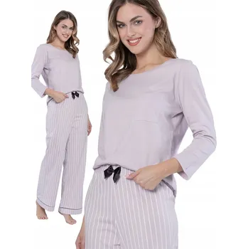 Dámské pyžamo Leveza JUSTYNA - dámské pyžamo - pastelová elegance a pohodlí v jednom L