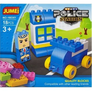 ostatní stavebnice Jumei Stavebnice 3+ POLICE 18 dílků, 20x1,9 9 Cm