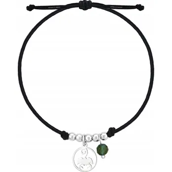 Náramek ŠŇŮRKOVÝ NÁRAMEK ZVĚROKRUH RAK AG 925 STŘÍBRNÝ GRAVÍROVÁNÍ DÁREK ZNAMENÍ ZVĚROKRUHU