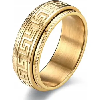 Prsten Zlatý Prsten Řecký Klíč Otočný Pečetní Prsten Proti Stresu Ocel Ocel