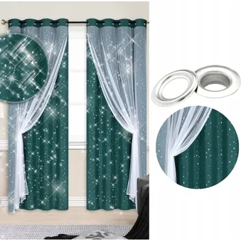 Obraz ZÁVĚS DVOUVRSTVÝ S KOLEČKY 145x250 HVĚZDIČKY