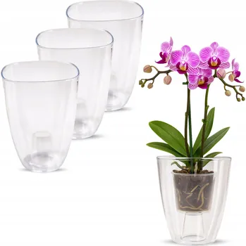 Květináč Květináč 13 cm plast bezbarvý, zelený