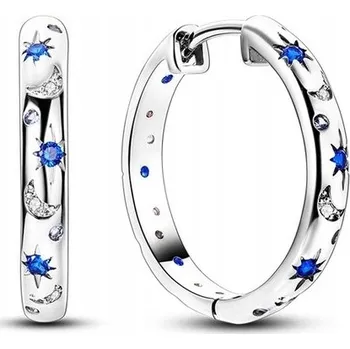 Náušnice Náušnice Mennica Bydgoska stříbrné 925 se zirkonem, anglické zapínání, kroužek 1,14 cm