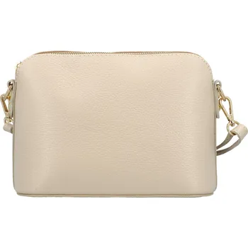 Kabelka Módní dámská kožená crossbody kabelka Jurina, béžová