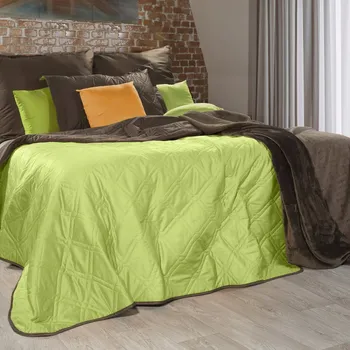 Prostěradlo Narzuta Eurofirany bavlna 170 cm x 210 cm hnědý