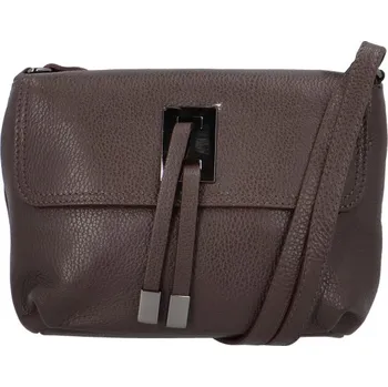 Kabelka Módní malá dámská kožená crossbody Victorien tmavě hnědá